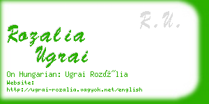 rozalia ugrai business card